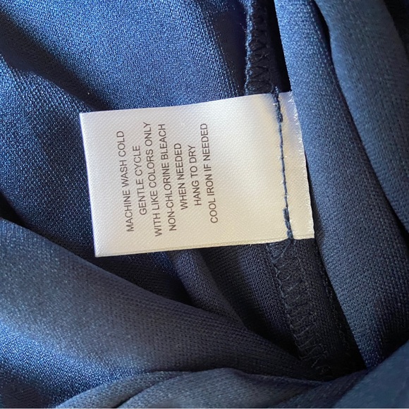 BEBOP Navy Tie Sleeveless Eyelet Fit + Flare lined dress -NWT -Size L (Large) - Picture 10 of 12